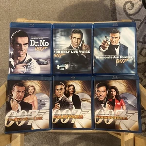 007 James Bond Sean Connery Blu-ray Set, All 6 Films LIKE NEW - Picture 1 of 2