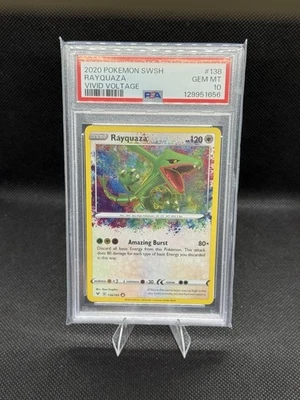 💎 PSA GEM MINT 10💎 Pokémon TCG Rayquaza Vivid Voltage 138/185 Amazing Rare - Image 1 of 4