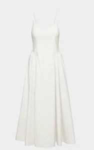 Abito donna Aritzia tecnica popeline, stile # 124488, taglia 4, colore perla/bianco - Foto 1 di 14