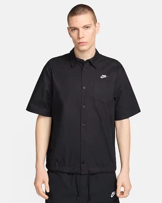 NUEVO CON ETIQUETAS Nike Club Oxford Manga Corta Camisa Abotonada Negra Para Hombre XXL FN3902-010 Foto 1 de 4