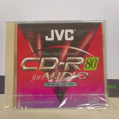 JVC CD-R80 / CD-RA80 Digital Audio Music CD-R Blank Recordable Disc 80 MINS NEW - Image 1 of 2
