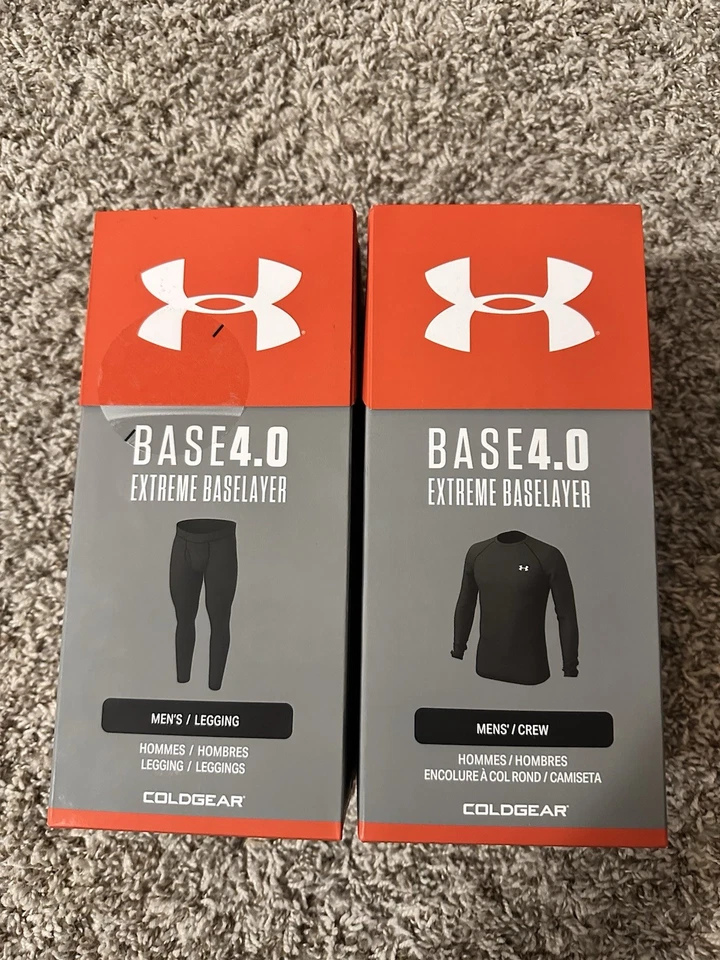 Conjunto Under Armour Packaged Base 4.0 Crew and Legging - Para Hombre Talla Pequeña Negro Foto 1 de 4