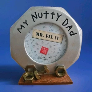 My Nutty Dad Picture Frame 4"x4" Photo Frame By Russ - Picture 1 of 4