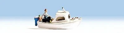 Noch 16822 HO Scale Fishing Boat w/Figures - Assembled - Image 1 of 4