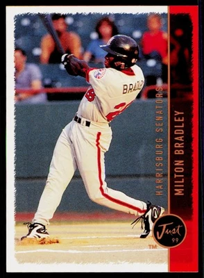 Tarjeta de béisbol 1999 Just #160 Milton Bradley Harrisburg Senators Foto 1 de 2
