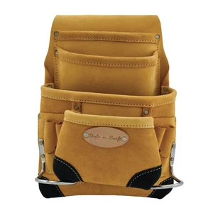 10pocket Carpenter?s Nail & Tool Pouch Heavyduty Leather Tool Pouch And Durable - Picture 1 of 7