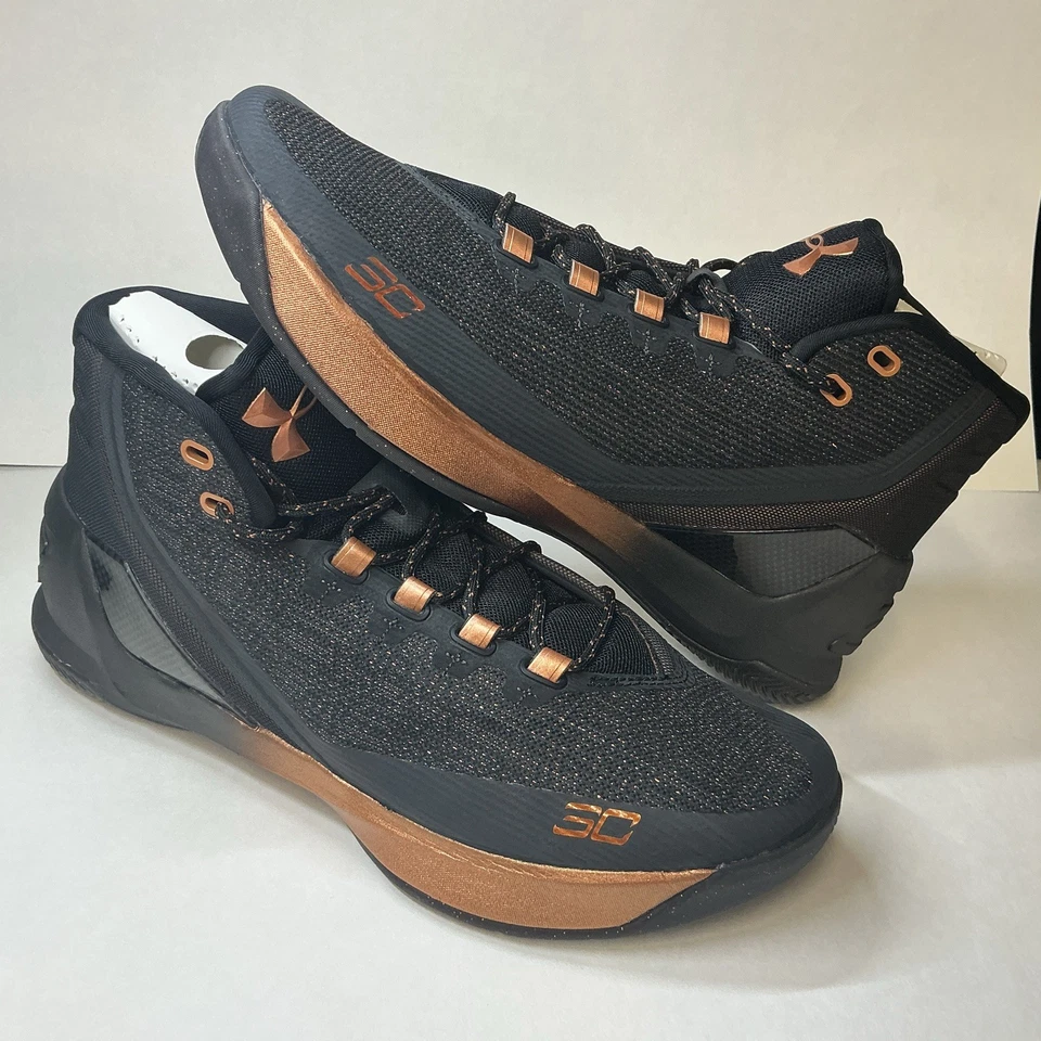 Sapatos masculinos UA CURRY 3 Under Armour 1299665-001 faixa de latão cobre tamanho 12 - Imagem 1 de 1