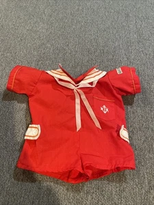 cabbage patch kids doll clothes Red Sailor Romper Jumper 1985 OEM CPK - Picture 1 of 5