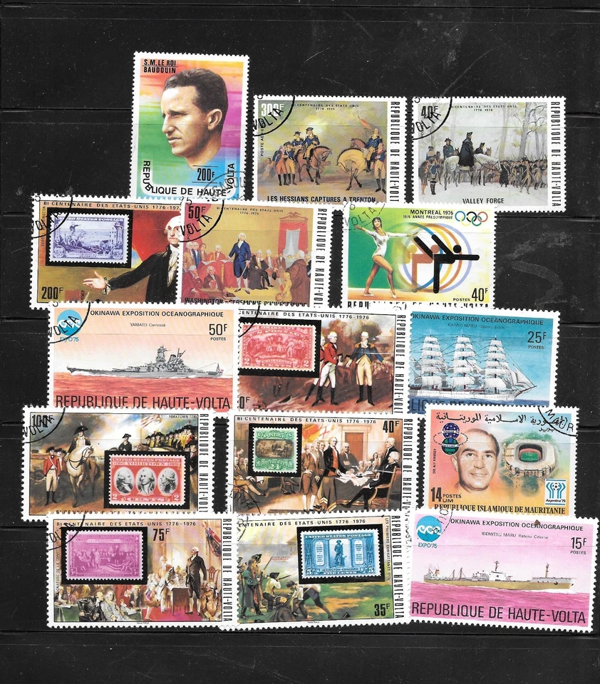 ВЕРХНИЙ ВОЛЬТА 15 РАЗЛИЧНЫХ ЖИВОПИСНЫХ МАРОК КОЛЛЕКЦИИ ЛОТ ПАКЕТ КОМПЛЕКТ - Изображение 1 из 1