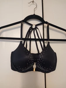 Sujetador push up Victoria’s Secret Miraculous Plunge 32D negro bomba estrás - Imagen 1 de 7