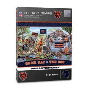 NFL Chicago Bears Spieltag im Zoo 500-teiliges Puzzle 28 Zoll x 10,5 Zoll - Bild 1 von 4