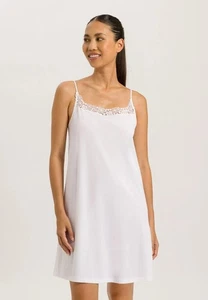 Hanro 74942 ~ Michelle Supima Baumwolle Spitzenbesatz Negligee ~ weiß ~ XL ~ neu mit Etikett $ 180 - Bild 1 von 8