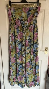 Miss Selfridge UK 16 Floral Bandeau Embellishment Gold Large Sequin Bow Tie Tall - Picture 1 of 24