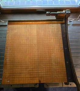 Ingento Paper Cutter No. 5 Guillotine 15.5” Maple Hardwood Cast Iron Blade SHARP - Picture 1 of 13