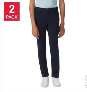 French Toast Girls Boys Pants Navy Blue 2-Pack Pockets Stretch School Uniform - Picture 1 of 3