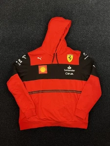 Scuderia Ferrari F1 Hoodie Mens 2XL Red Black Racing Sweatshirt Puma Shell Ceva - Picture 1 of 6