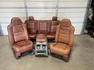 1999-2010 FORD F250 F350 F450 SUPER DUTY KING RANCH FRONT & REAR SEATS - Image 1 of 4