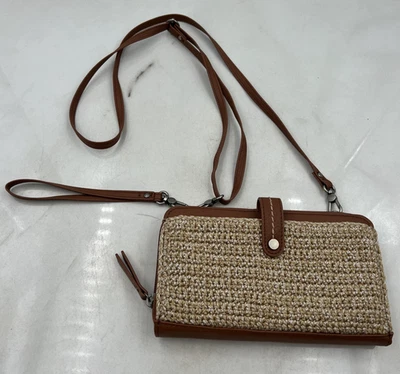 Cartera Bandolera The Sak Mujer Marrón Tostado Tejido Paja Convertible Bolso Cartera Foto 1 de 4