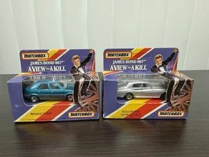 LOT of 2 Matchbox James Bond 007 A View To A Kill Rolls Royce+Renault NIP - Picture 1 of 8