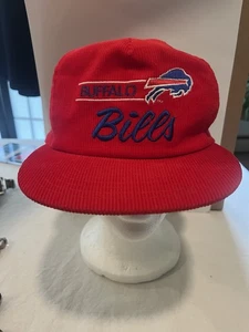 Vintage 90s NFL Buffalo Bills Corduroy Snapback Hat Cap Annco - Picture 1 of 15