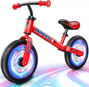 Spider Balance Bike 2 3 4 5 Year Old: Toddler Bike with 12 Inch Lighting Wheel N - Picture 1 of 7