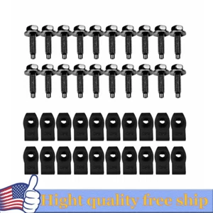40X Fender Bolts & U Nuts 5/16-18 x 7/8" x 3/4" Washer 1/2" Hex Head Kit Body - Picture 1 of 10