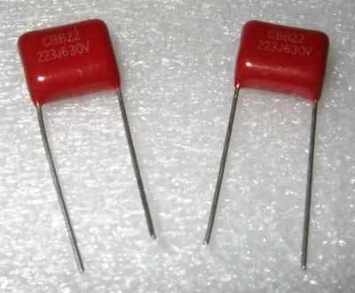 AMERICA'S BEST Guitar 2 X Capacitors for Tone Pot- CBB22- 223J/630V/0.022uf Polypropylene Film