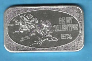 BE MY VALENTINE 1974 .999 SILBER KUNSTBARREN - Bild 1 von 2