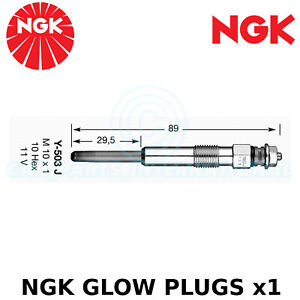 NGK Glow Plug - For Peugeot 306 7A, 7C, N3, N5 Hatchback 1.9 D (1998-01)