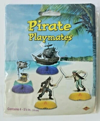 2006 Beistle Pirate Party Mini Table Decoration Centerpiece Playmates 5 1/2" New - Image 1 of 3