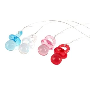 10x Mini Acryl Schnuller Picks Handwerk Baby Gastgeschenke Karten - Bild 1 von 1