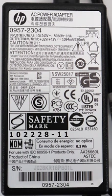 OEM HP 0957-2304 Power Supply AC Adapter OFFICEJET 6100 6700 Photosmart - Image 1 of 3