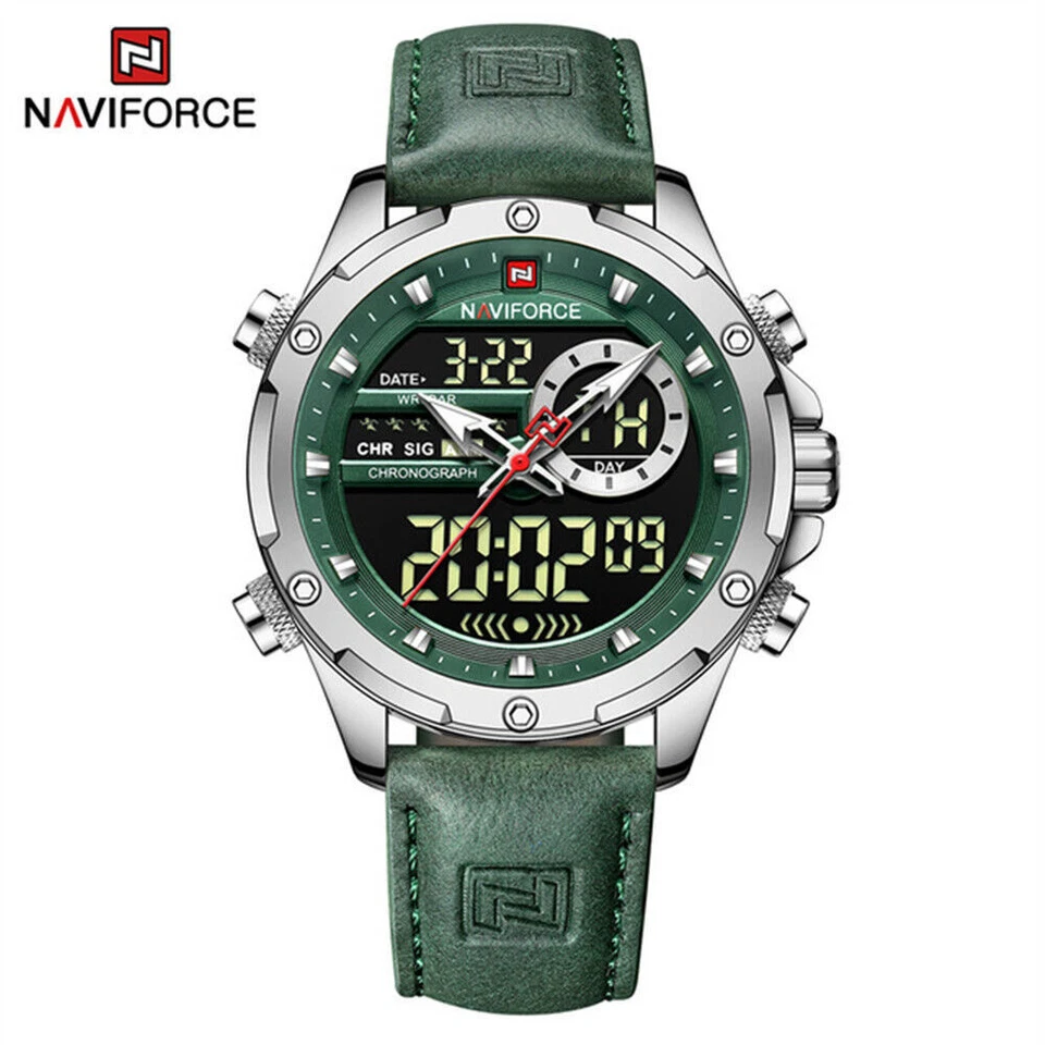 NAVIFORCE Men Military Watch Digital Sport Wristwatch LED Shockproof Boy Watches - Image 1 of 1