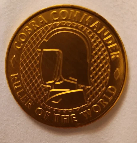 SDCC 2023 COMIC CON SUPER 7 REACTION GI JOE COBRA COMMANDER GOLD TOLKEN COIN Cover