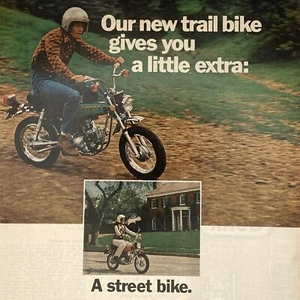 1973 Honda ST-90 Motorcycle PRINT AD Trail Street Road Bike Vintage 70s - Picture 1 of 3