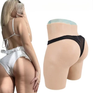 Silicone Realistic Vagina Panties Buttock Hip Enhancer Pussy Pant Crossdressing - Picture 1 of 22