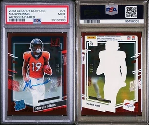 2023 Panini Clearly Donruss - Rated Rookie Red #74 Marvin Mims /49 (RC) - Bild 1 von 1
