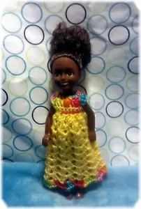 1 Handmade Crochet Nightgown that Fit 5.5 Inch CHELSEA / NO DOLL OR SHOES - Picture 1 of 10