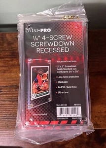 Ultra Pro 4-Screw Screwdown Trading Card Holder Standard Recessed  (X2) PAIR NEW - Picture 1 of 2