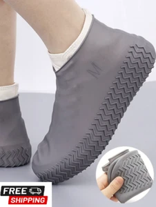 1pair Reusable Silicone Shoe Cover, Waterproof Anti-Slip Wear-Resistant Portable - Picture 1 of 9