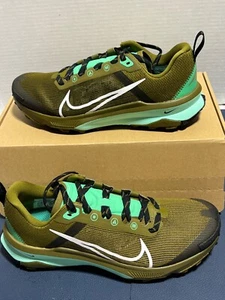 New Nike React Terra Kiger 9 Trail Running Olive Flax Spring Green DR2693 300 - Picture 1 of 7