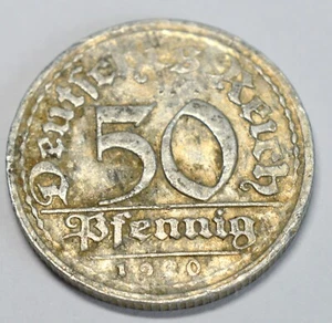 GERMANY 50 PFENNIG 1920 OLD COIN (COMBINED SHIPPING) - Picture 1 of 2