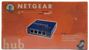 NETGEAR 4 Port Ethernet Hub 10 EN104TP Mbps *Damaged Box* - Picture 1 of 6