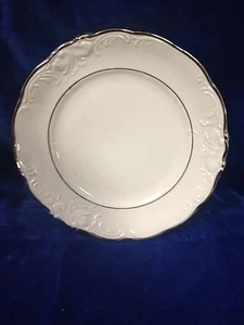 Walbrzych Platina Salad plate Silver trim(C3-1) - Picture 1 of 3