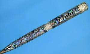 Faith, Hope & Love Ballpoint Pen in Gold Finish with Paua Abalone Shell - Picture 1 of 9