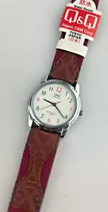 Watch Q&Q Unisex 33mm Quartz Analog Japan Used Working Steel Skin - Picture 1 of 3