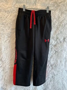 Under Armour Boys Loose Joggers Youth XS Red Black - Picture 1 of 6