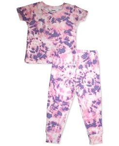 NWT! Roudelain Girls Sz 12M Mommy & Me Baby Tie-Dyed Jogger Pajama Set La Violet - Picture 1 of 6