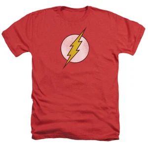THE FLASH FLASH LOGO DISTRESSED Licensed Adult Men's Heather Tee Shirt SM-3XL - Picture 1 of 2