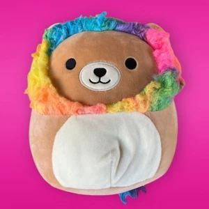 Peluche Squishmallows Leonard il Leone Arcobaleno Criniera Peluche 8 Pollici 2020 - Foto 1 di 6